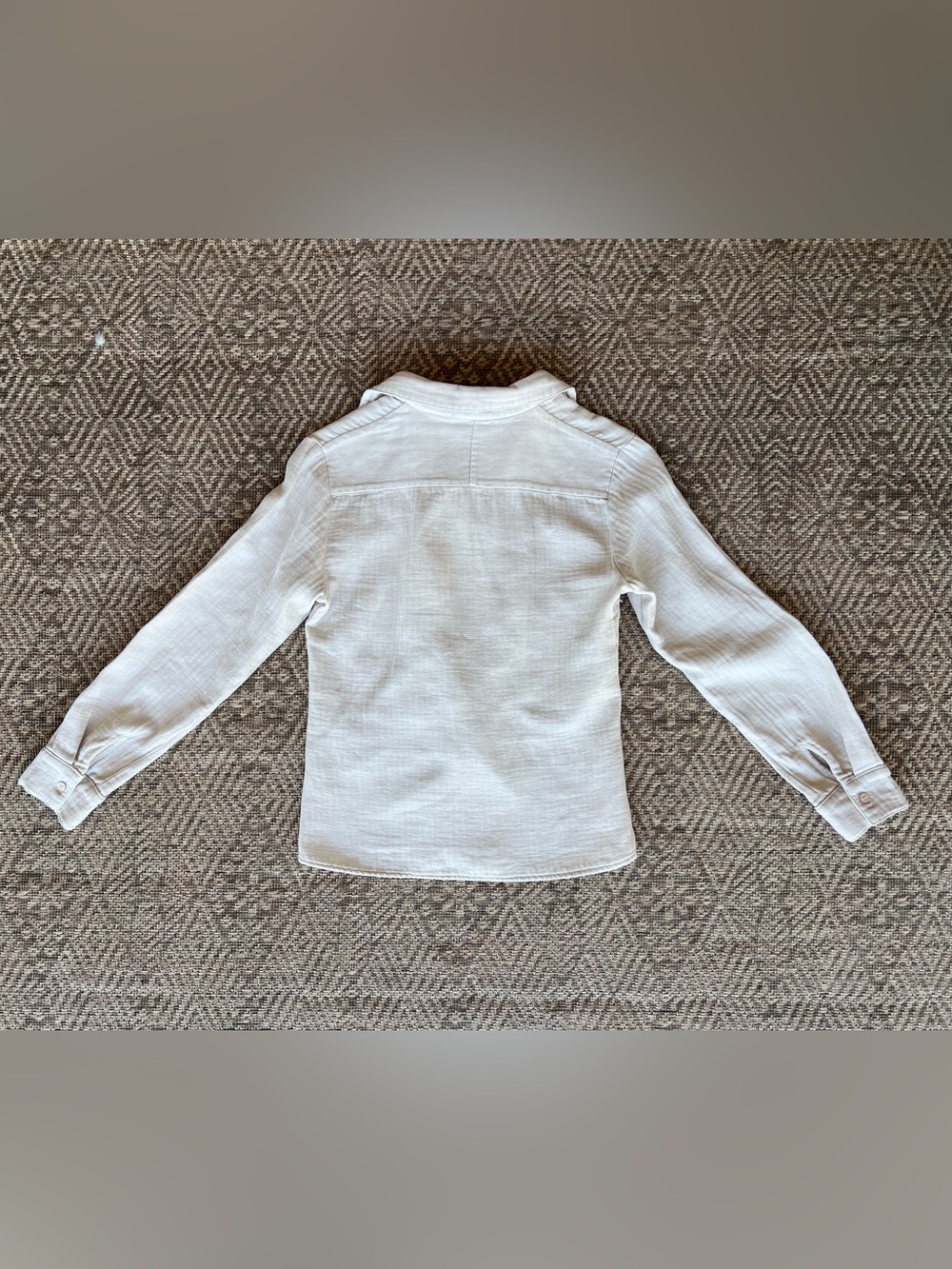 Stateside Beige Twist Front Button Down Top XS Soft Knit Long Sleeve - Picture 5 of 6